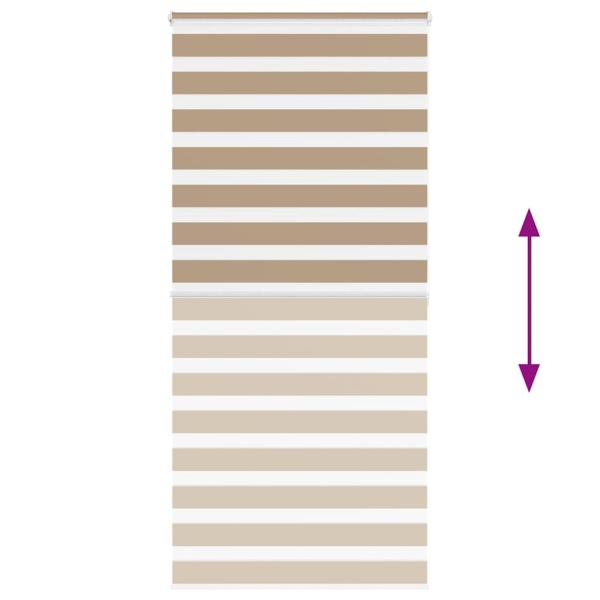Zebrarollo Sandbraun 95x200 cm Stoffbreite 90,9 cm Polyester