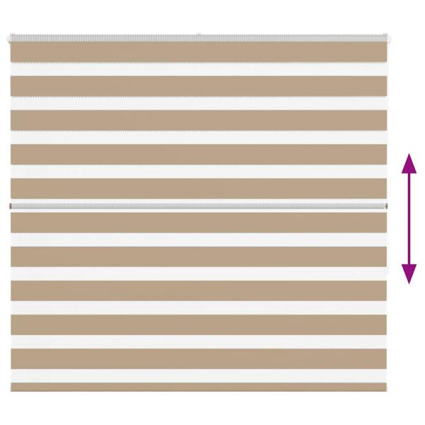 Zebrarollo Sandbraun 155x150 cm Stoffbreite 150,9 cm Polyester