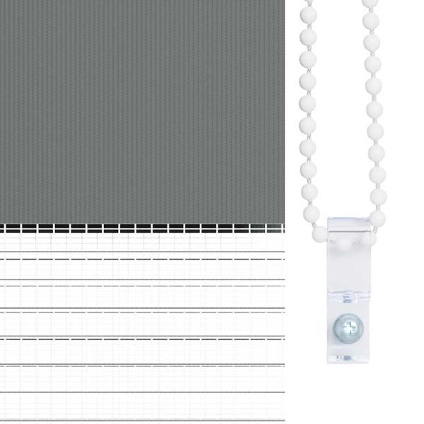 Zebrarollo Dunkelgrau 105x200 cm Stoffbreite 100,9 cm Polyester