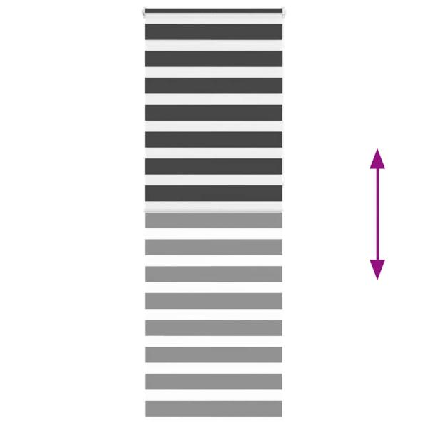 Zebrarollo Schwarz 70x230 cm Stoffbreite 65,9 cm Polyester