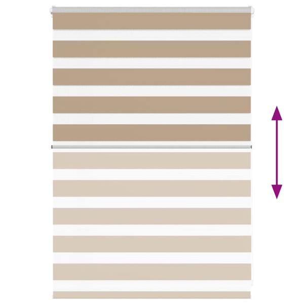 Doppelrollo Sandbraun 115x100 cm Stoffbreite 110,9 cm Polyester