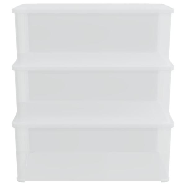 Aufbewahrungsboxen 3 Stk. Kunststoff 10 L Stapelbar