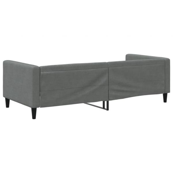 Tagesbett Dunkelgrau 90x200 cm Stoff