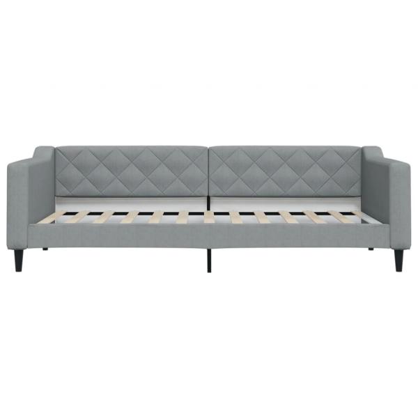 Tagesbett Hellgrau 90x200 cm Stoff