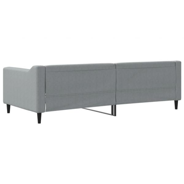 Tagesbett Hellgrau 90x200 cm Stoff