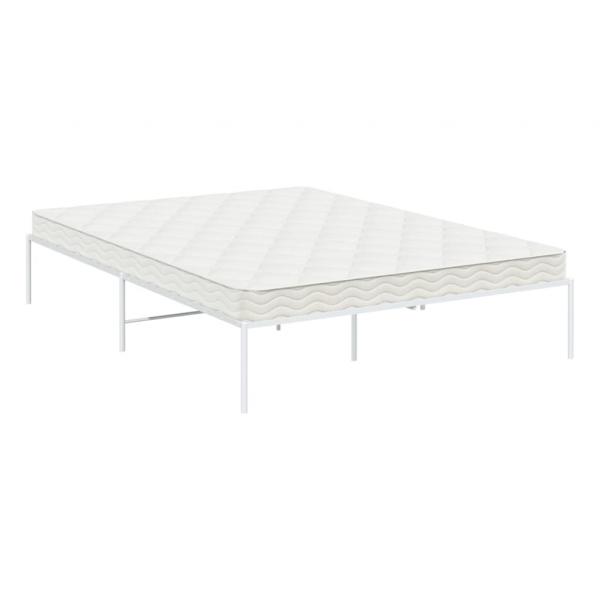 Bettgestell Metall Weiß 140x190 cm