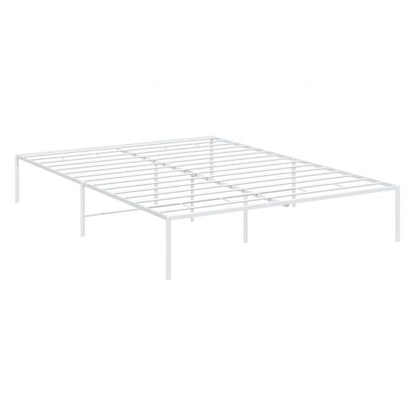 Bettgestell Metall Weiß 140x190 cm