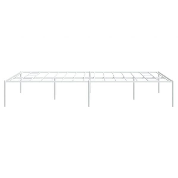 Bettgestell Metall Weiß 140x190 cm