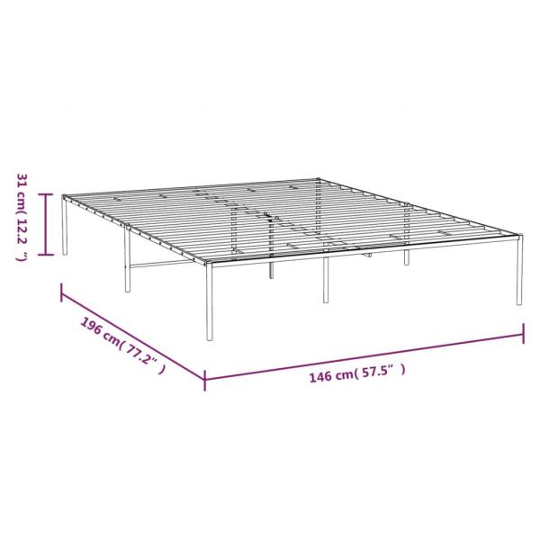 Bettgestell Metall Weiß 140x190 cm