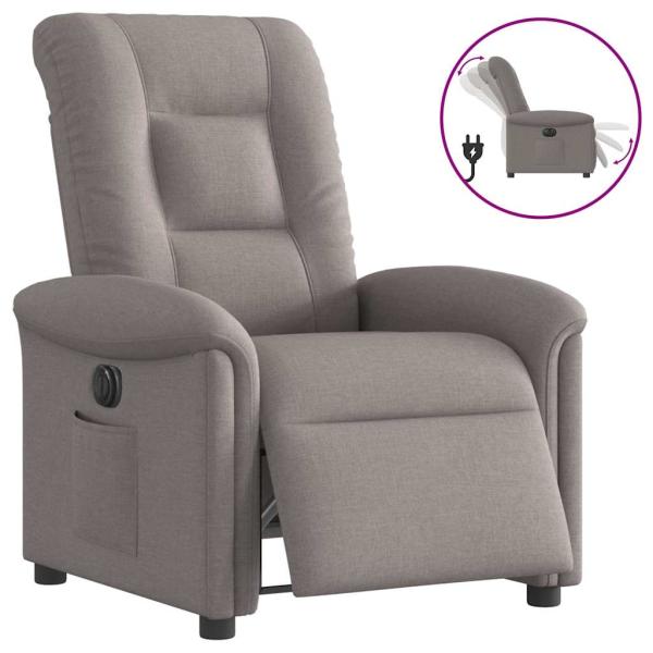 ARDEBO.de - Relaxsessel Elektrisch Taupe Stoff