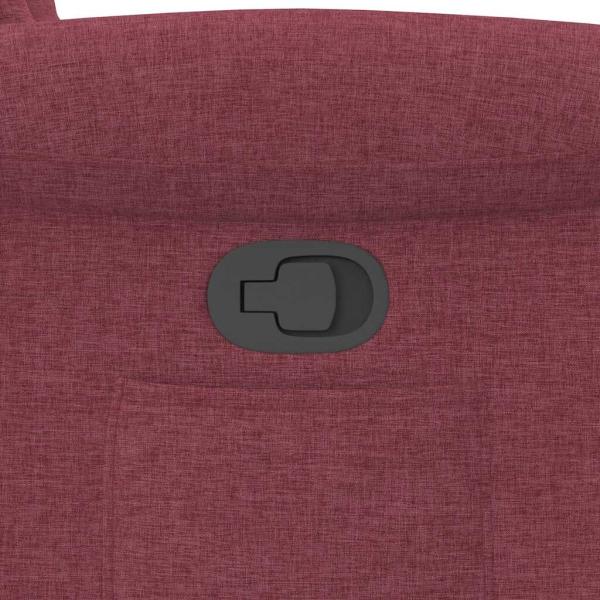 Relaxsessel mit Aufstehhilfe Weinrot Stoff