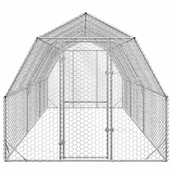 Hühnerstall 2,5x6x2,25 m Verzinkter Stahl