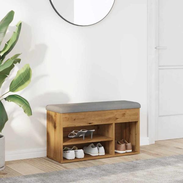 ARDEBO.de - Schuhbank Artisan-Eiche 82x32x45,5 cm Holzwerkstoff