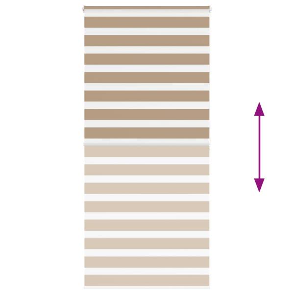 Zebrarollo Sandbraun 105x200 cm Stoffbreite 100,9 cm Polyester