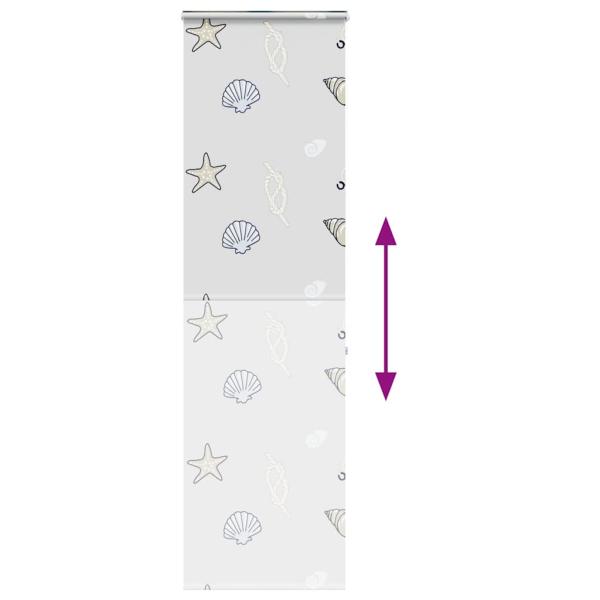 Duschrollo mit Kassette 70x240 cm Stoffbreite 66 cm