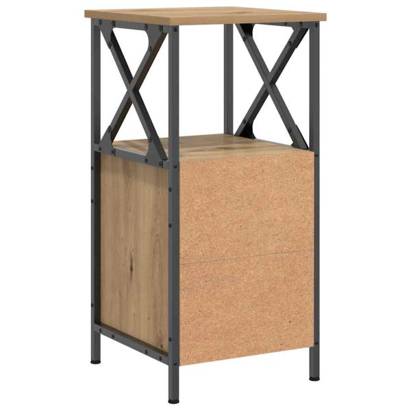 Nachttische 2 Stk. Artisan-Eiche 34x35,5x70 cm Holzwerkstoff