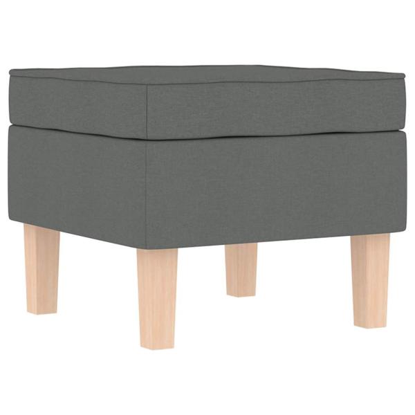 Schaukelsessel mit Hocker Dunkelgrau Stoff