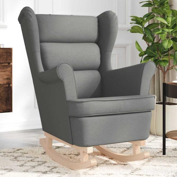 ARDEBO.de - Schaukelsessel Dunkelgrau 74x90x102 cm Stoff