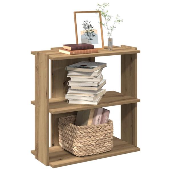 ARDEBO.de - Bücherregal 3 Böden Artisan-Eiche 60x30x60 cm Holzwerkstoff