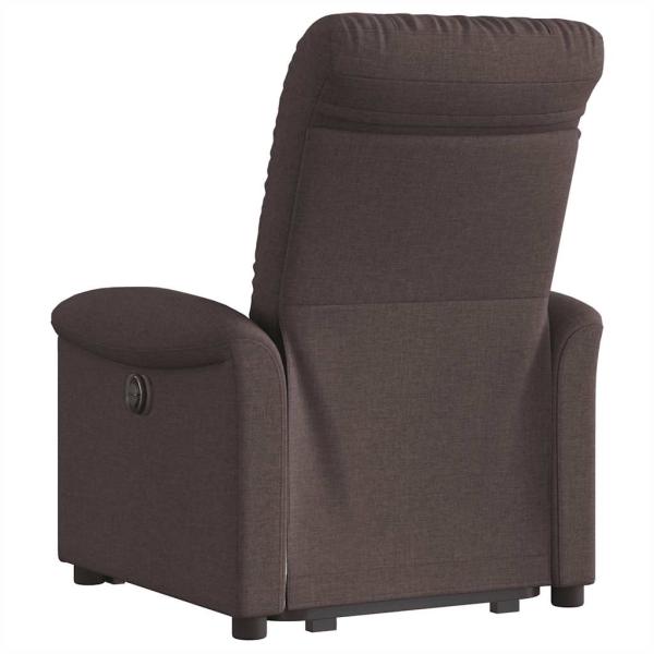Relaxsessel mit Aufstehhilfe Dunkelbraun Stoff