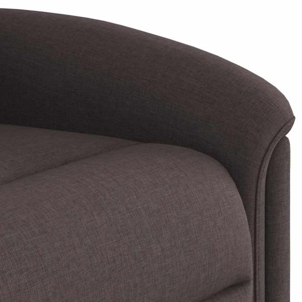 Relaxsessel mit Aufstehhilfe Dunkelbraun Stoff