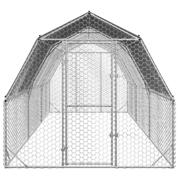 Hühnerstall mit Dach 2,5x6x2,25 m Verzinkter Stahl