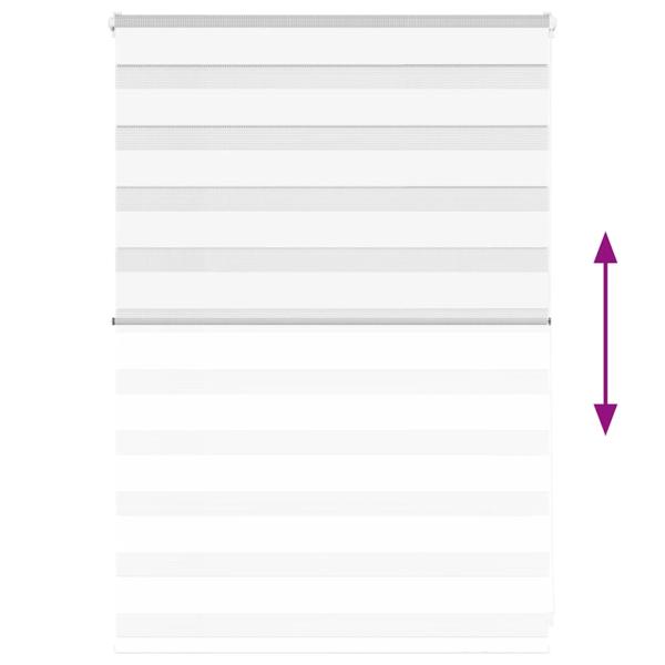 Zebrarollo Weiß 105x100 cm Stoffbreite 100,9 cm Polyester