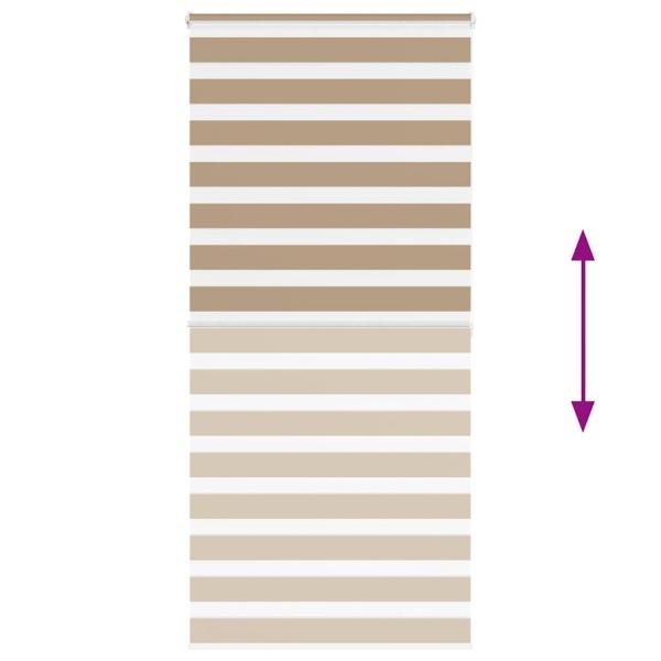 Zebrarollo Sandbraun 100x200 cm Stoffbreite 95,9 cm Polyester