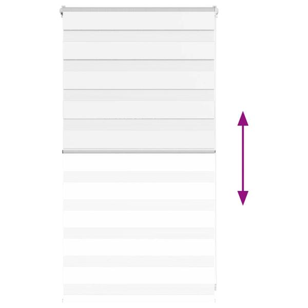 Zebrarollo Weiß 75x100 cm Stoffbreite 70,9 cm Polyester