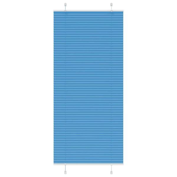 ARDEBO.de - Plissee Blau 90x200 cm Stoffbreite 89,4 cm Polyester