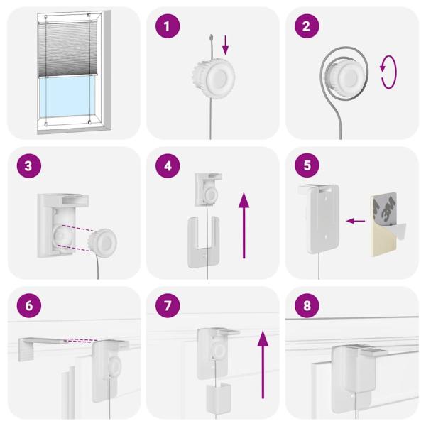 Plissee Bordeauxrot 40x100 cm Stoffbreite 39,4 cm Polyester