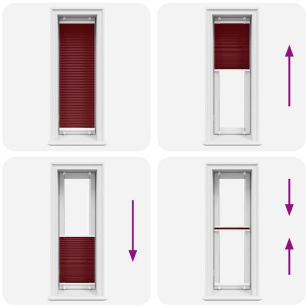 Plissee Bordeauxrot 40x100 cm Stoffbreite 39,4 cm Polyester