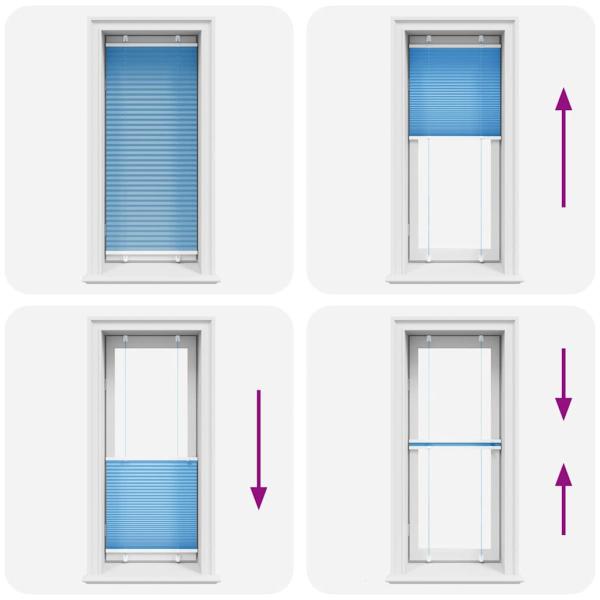 Plissee Blau 60x150 cm Stoffbreite 59,4 cm Polyester