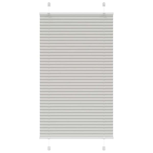 ARDEBO.de - Plissee Hellgrau 80x100 cm Stoffbreite 79,4 cm Polyester
