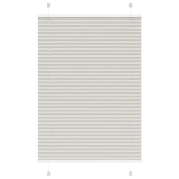 ARDEBO.de - Plissee Hellgrau 100x100 cm Stoffbreite 99,4 cm Polyester