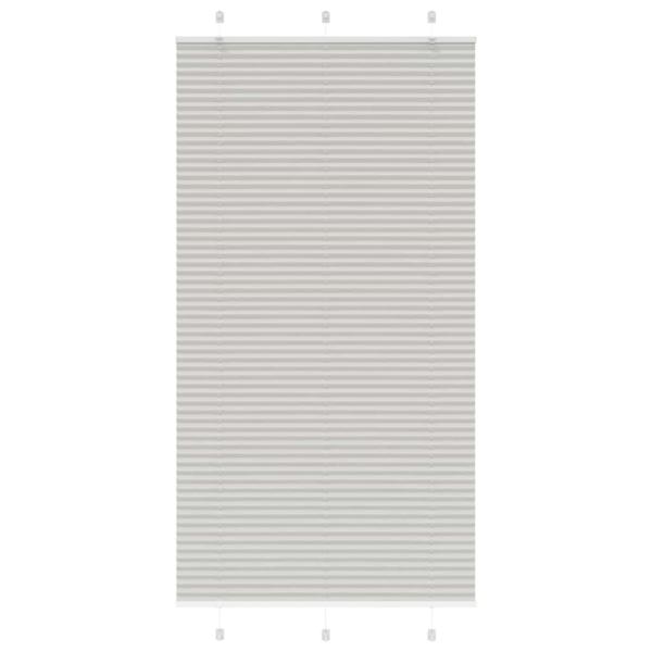 ARDEBO.de - Plissee Hellgrau 110x200 cm Stoffbreite 109,4 cm Polyester