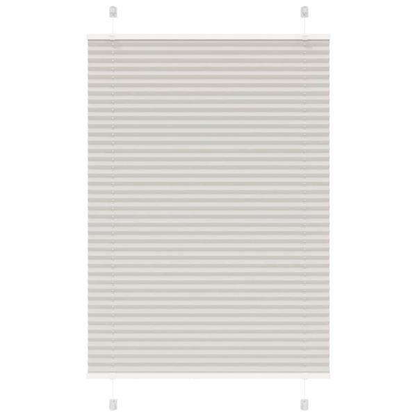 ARDEBO.de - Plissee Hellgrau 100x150 cm Stoffbreite 99,4 cm Polyester