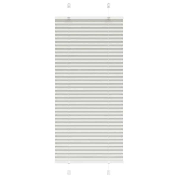 ARDEBO.de - Plissee Hellgrau 60x150 cm Stoffbreite 59,4 cm Polyester