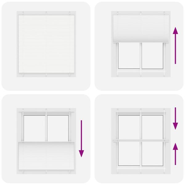 Plissee Weiß 120x150 cm Stoffbreite 119,4 cm Polyester