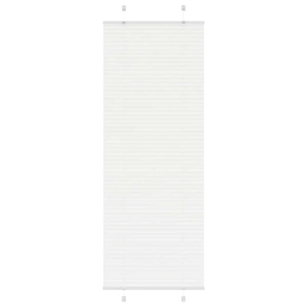 ARDEBO.de - Plissee Weiß 75x200 cm Stoffbreite 74,4 cm Polyester