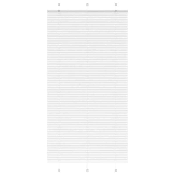 ARDEBO.de - Plissee Weiß 110x200 cm Stoffbreite 109,4 cm Polyester