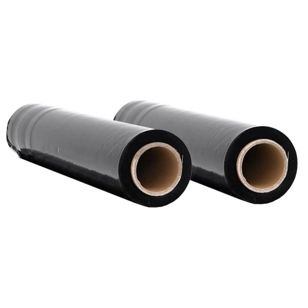 ARDEBO.de - Stretchfolie 2 Stk. Schwarz 20 ?m 50 cm x 300 m