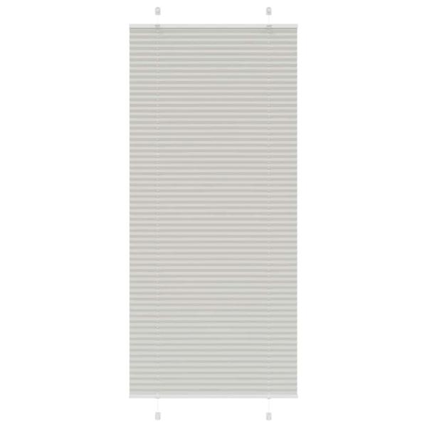 Plissee Hellgrau 95x200 cm Stoffbreite 94,4 cm Polyester