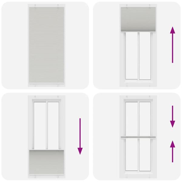 Plissee Hellgrau 95x200 cm Stoffbreite 94,4 cm Polyester