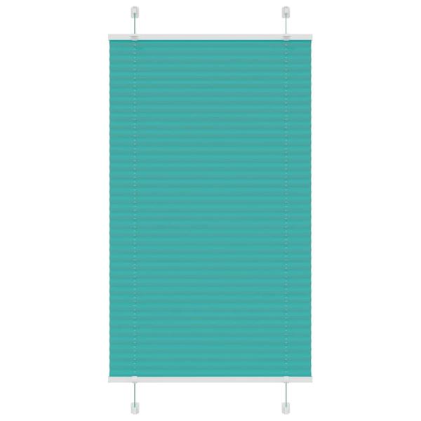 ARDEBO.de - Plissee Petrolgrün 80x100 cm Stoffbreite 79,4 cm Polyester