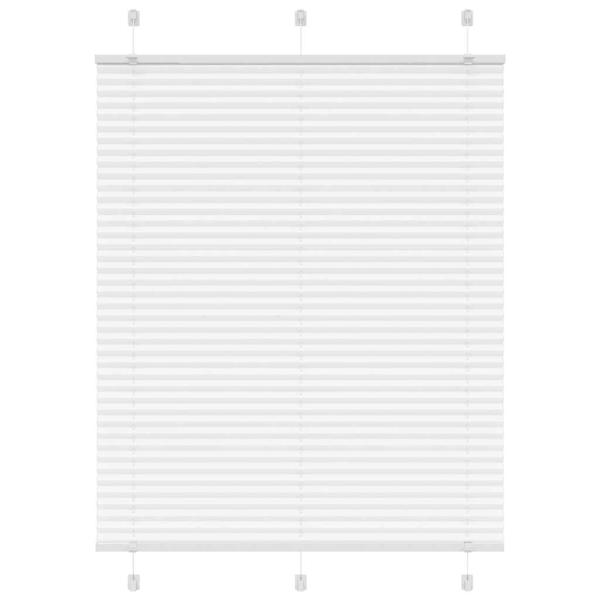 ARDEBO.de - Plissee Weiß 105x150 cm Stoffbreite 104,4 cm Polyester
