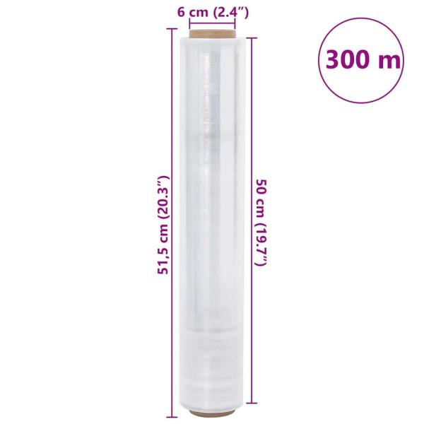 Stretchfolie 2 Stk. Transparent 30 ?m 50 cm x 300 m