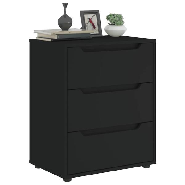 ARDEBO.de - Sideboard VISNES Schwarz 60x40x73 cm Holzwerkstoff