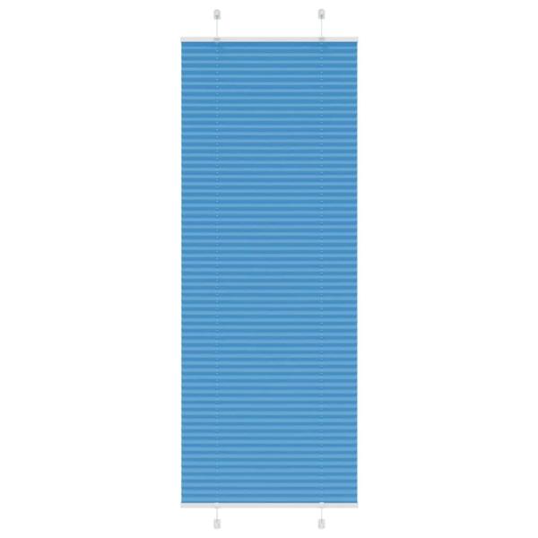 ARDEBO.de - Plissee Blau 75x200 cm Stoffbreite 74,4 cm Polyester