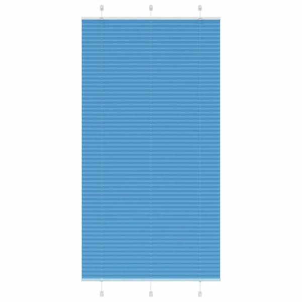 ARDEBO.de - Plissee Blau 105x200 cm Stoffbreite 104,4 cm Polyester